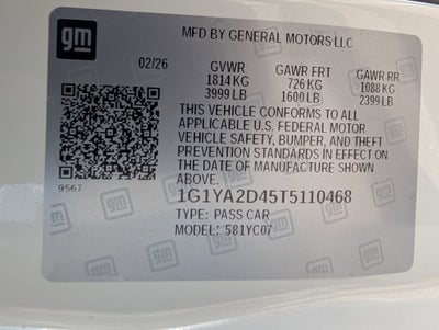 2026 Chevrolet Corvette Stingray 1LT