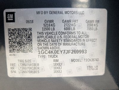 2018 Chevrolet Silverado 3500 HD LTZ