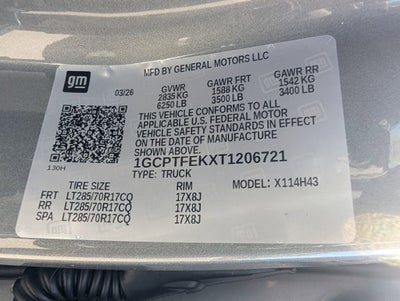 2026 Chevrolet Colorado ZR2