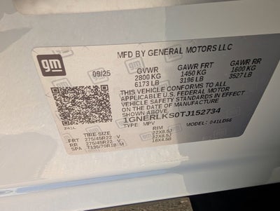 2026 Chevrolet Traverse RS