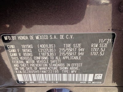 2022 Honda HR-V 2WD EX