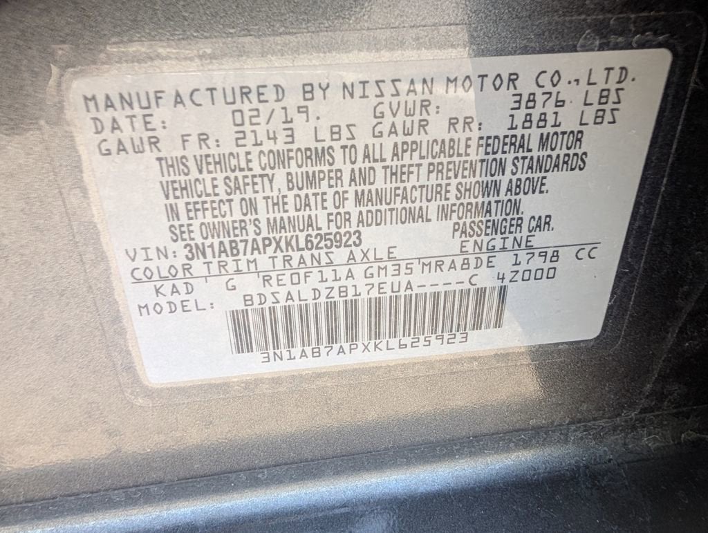 2019 Nissan Sentra SV