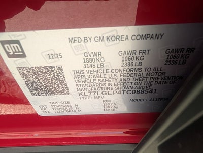 2026 Chevrolet Trax 1RS