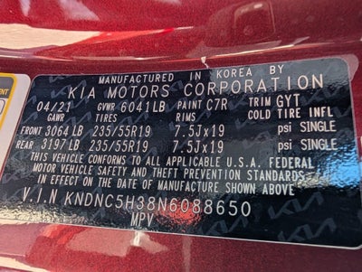 2022 Kia Carnival MPV EX