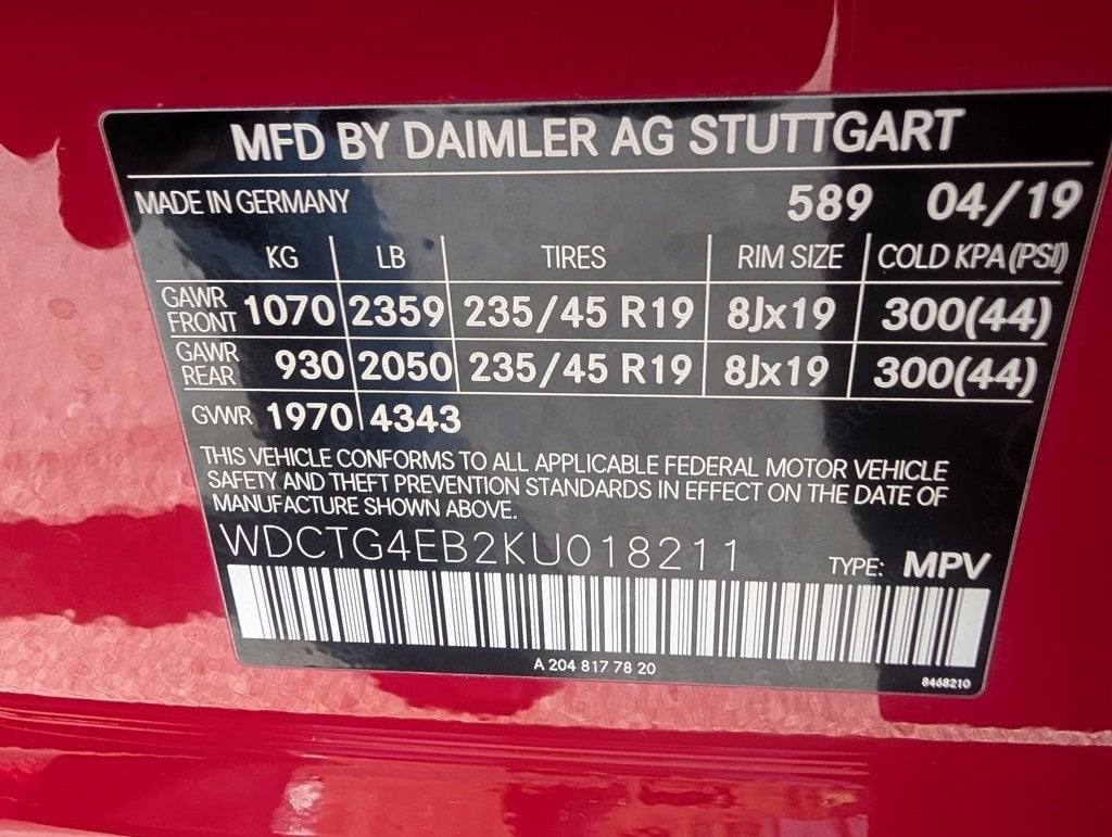 2019 Mercedes-Benz GLA 250 GLA 250